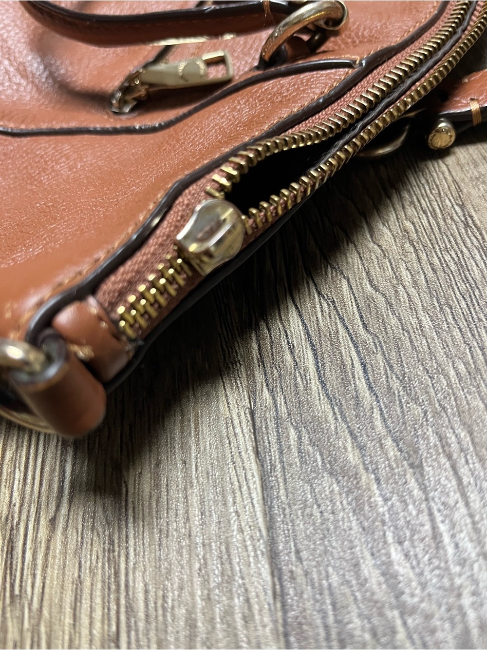 Coach Brown Pebbled Leather Shoulder Bag - Picture 5 of 6